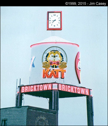 A water tower advertises the KATT is OKC.