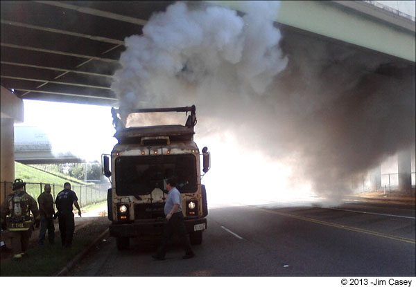 Truck Smoking On Pulaski Pike