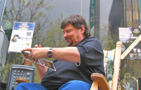 Jeff Cook of legendary country/pop band Alabama signs autographs at Harrison Brothers on the Square in HSV, AL