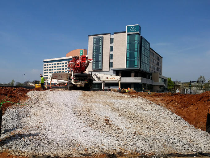 Corona Virus - Construction jobsites remain busy in Huntsville.