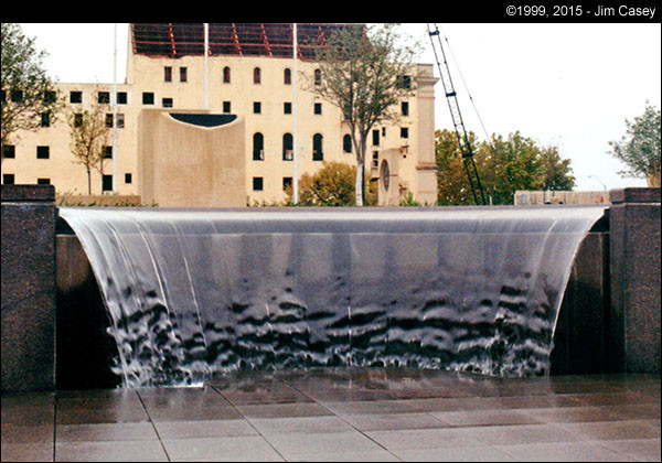 A fountain at the OKC bombing memorial.