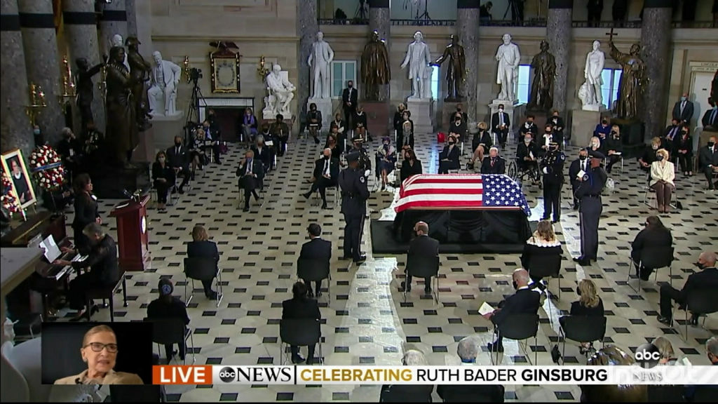 Ruth Bader Ginsburg lies in state at Capitol Statuary Hall