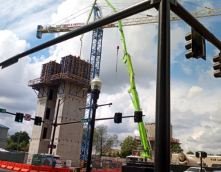 Huntsville - Downtown Snarlie - Construction boom in Huntsville clutters the skyline