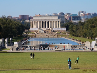 The Washington Mall and Lincoln Memorial in October of 2024.