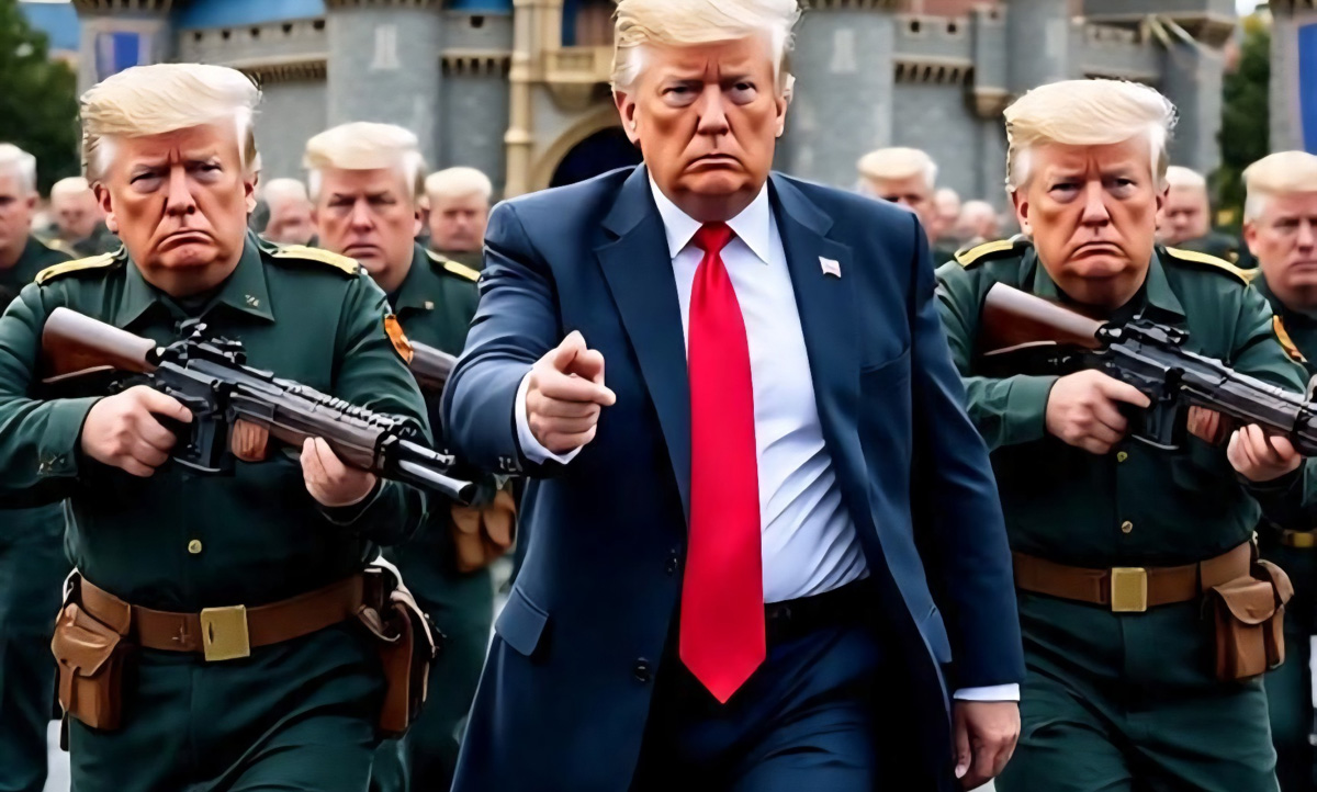 Teflon Trump the Dictator marches on Washington with an Army of Clones.