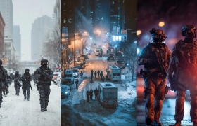 An AI depiction of ICE agents in Minneapolis. (AI) 2026 - Jim Porter Casey
