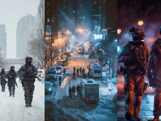 An AI depiction of ICE agents in Minneapolis. (AI) 2026 - Jim Porter Casey
